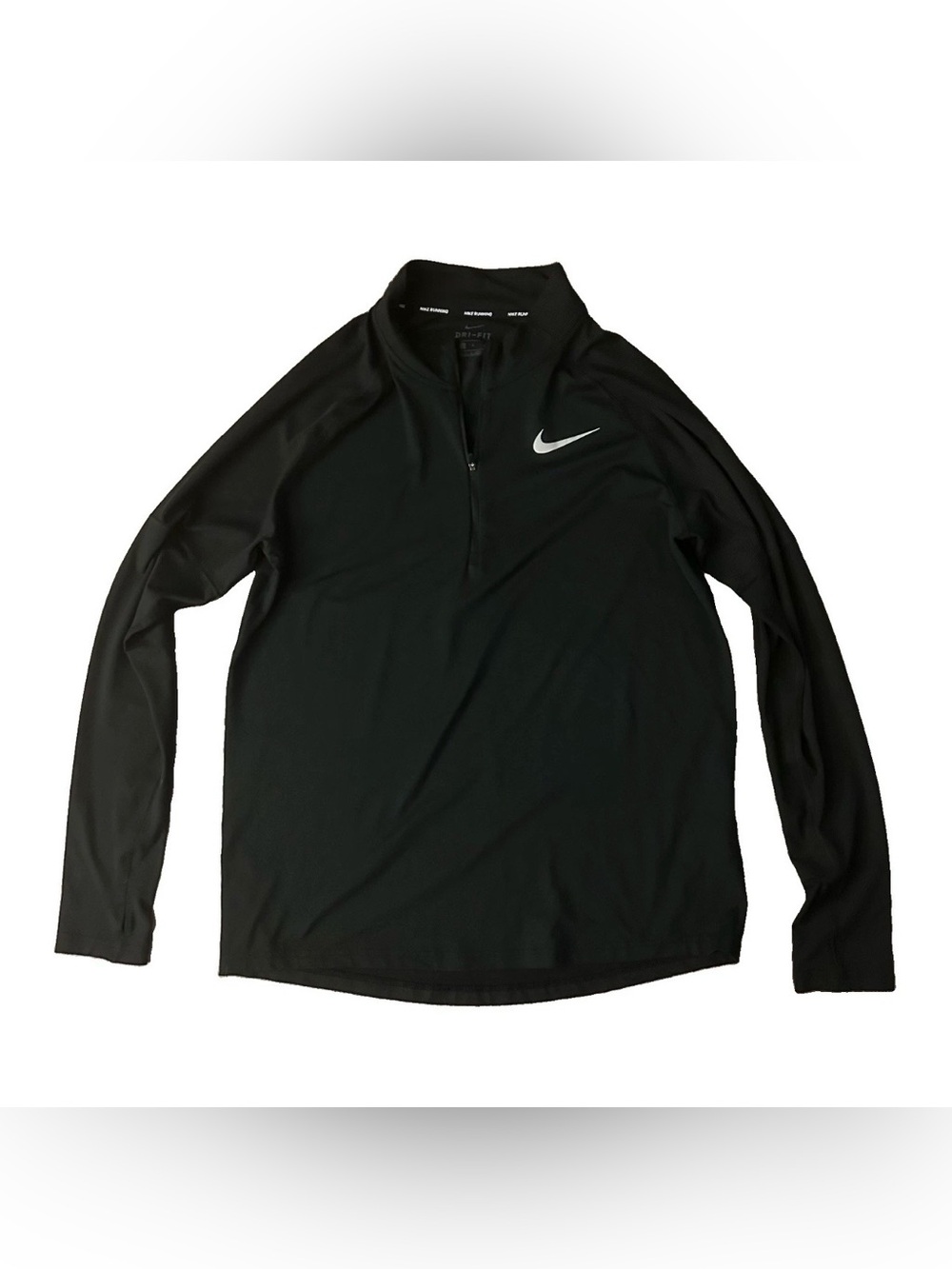 Nike Dri-Fit Element 2.0 Half-Zip Black Mens Long Sleeve Running Top Pullover L